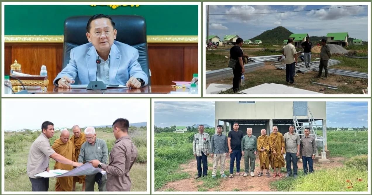 ឯកឧត្តម សុខ លូ ជំរុញឱ្យពន្លឿនការតភ្ជាប់ទឹក ភ្លើង និងហេដ្ឋារចនាសម្ព័ន្ធជូនគ្រួសារអតីតយុទ្ធជននៅស្រុកគាស់ក្រឡ បាត់ដំបង
