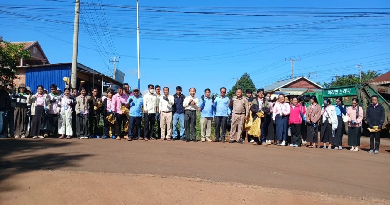 មជ្ឈមណ្ឌលបណ្តុះបណ្តាលវិជ្ជាជីវៈខេត្តមណ្ឌលគិរី រៀបចំយុទ្ធនាការរើសសំរាម អបអរសាទរទិវាបរិស្ថានជាតិ និងពិភពលោក